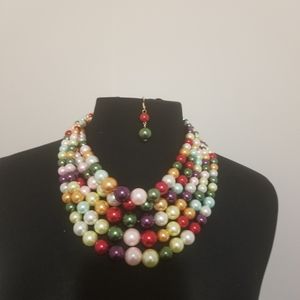 Layered Pearl Necklace Set
